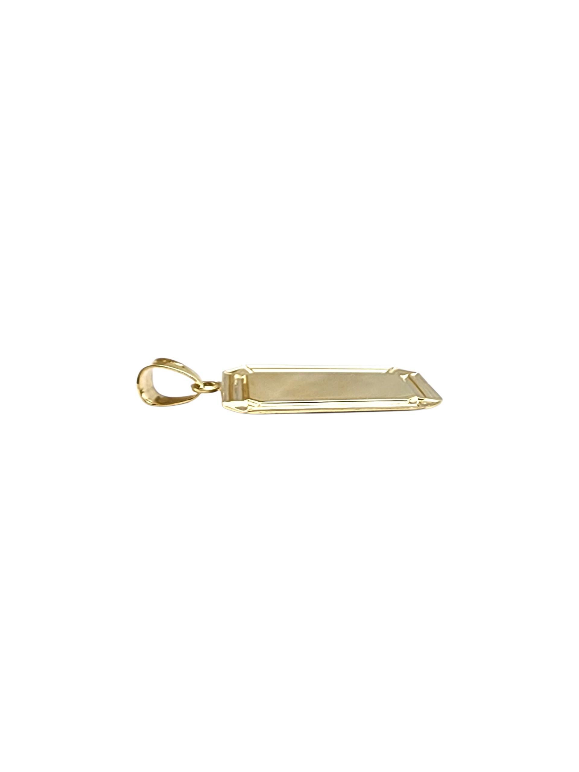 Ciondolo della Madonna in oro giallo e bianco 14K #22344 in vendita 4