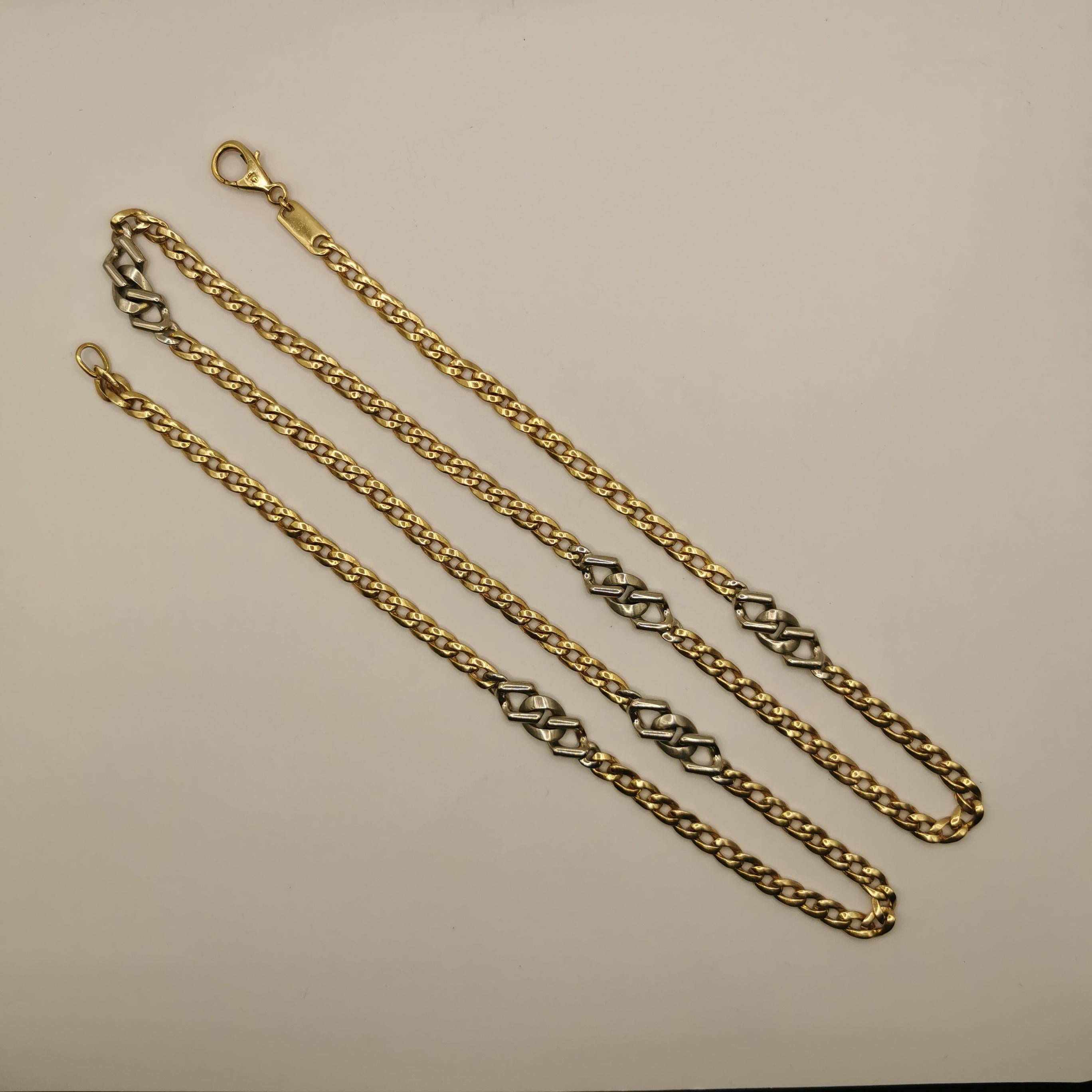 14K Yellow and White Gold Chain In New Condition In Wan Chai District, HK