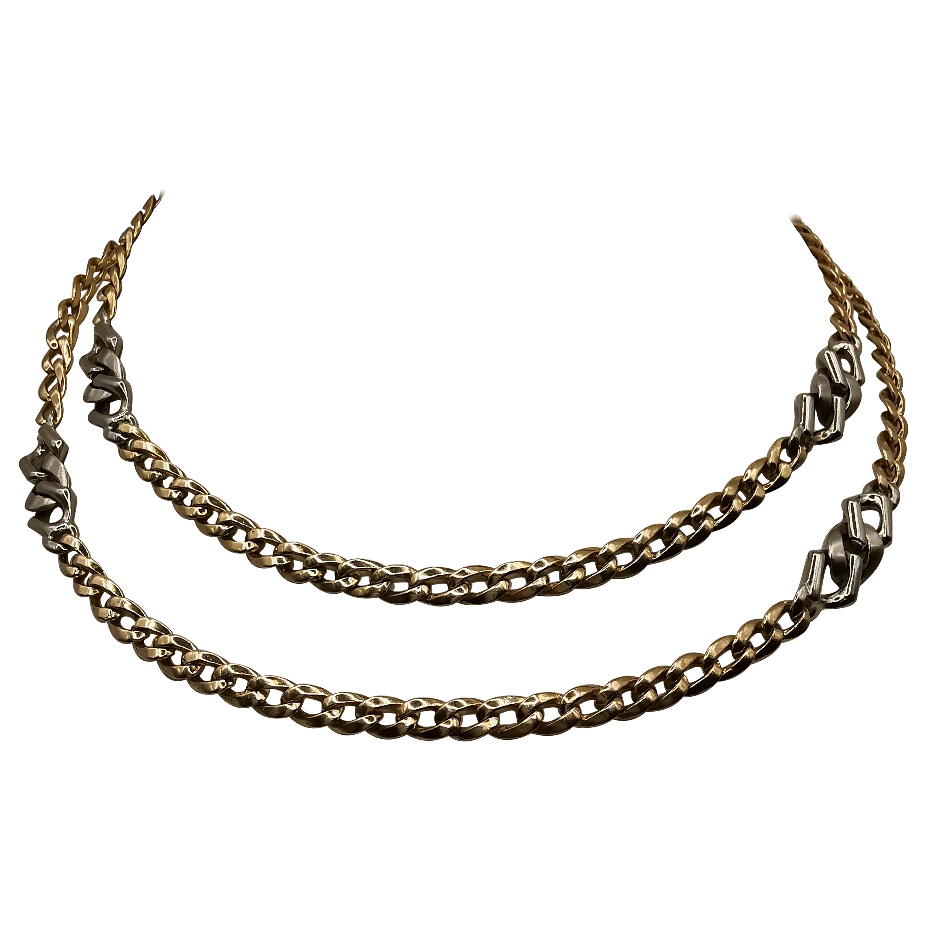 14K Yellow and White Gold Chain