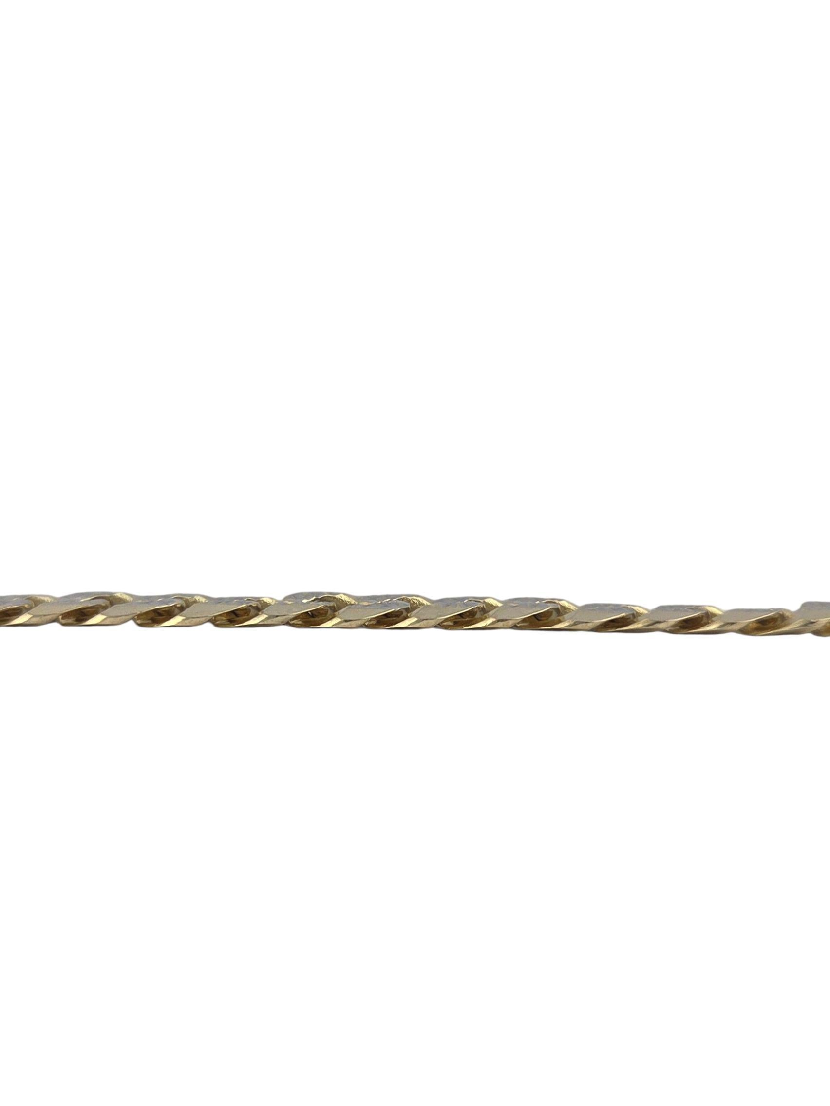 Contemporain Chaîne à maillons cubains en or jaune et blanc 14K #23860 en vente