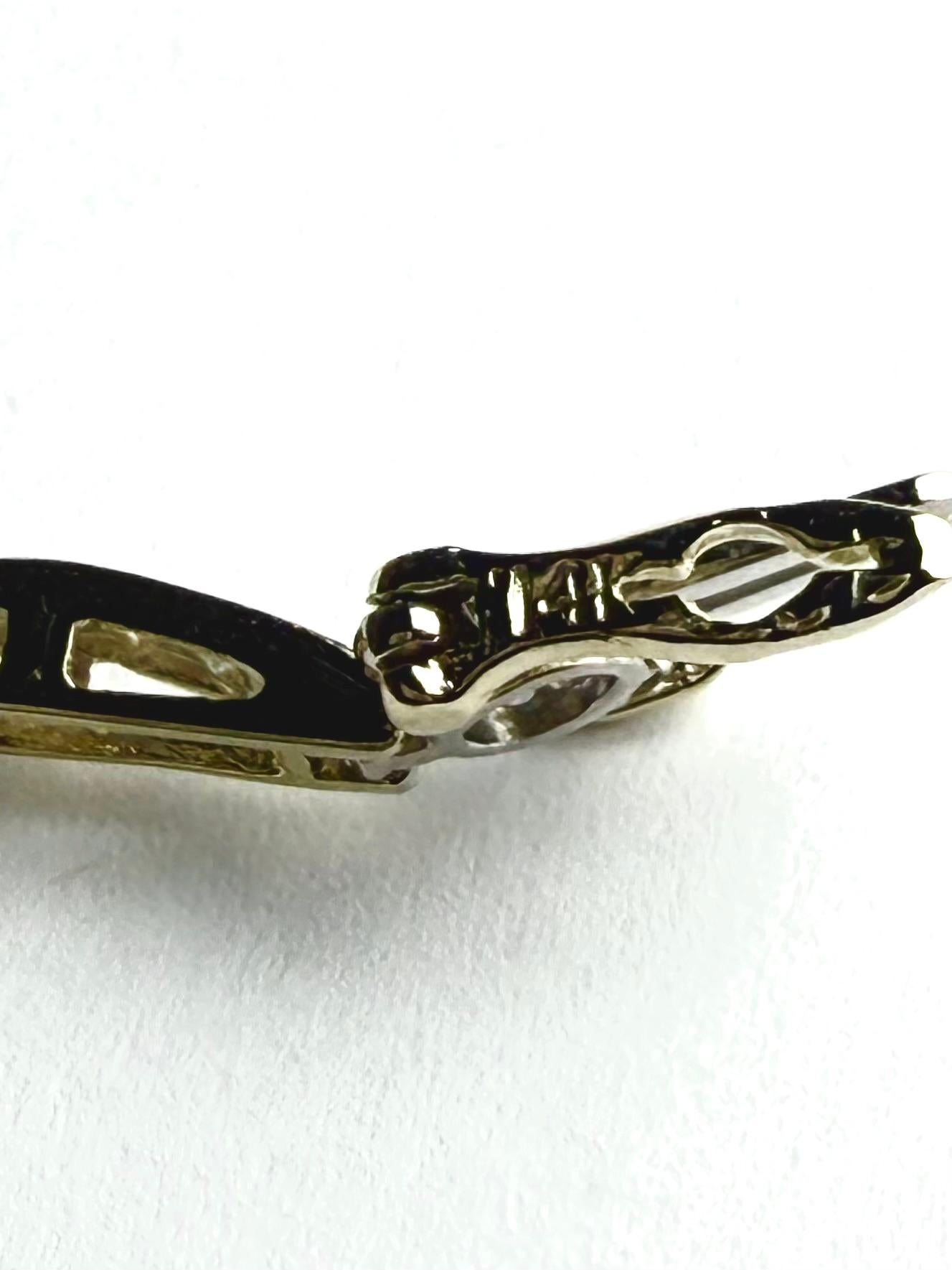 Taglio rotondo Bracciale di diamanti in oro giallo e bianco 14K con 1,75 carati di peso totale in vendita