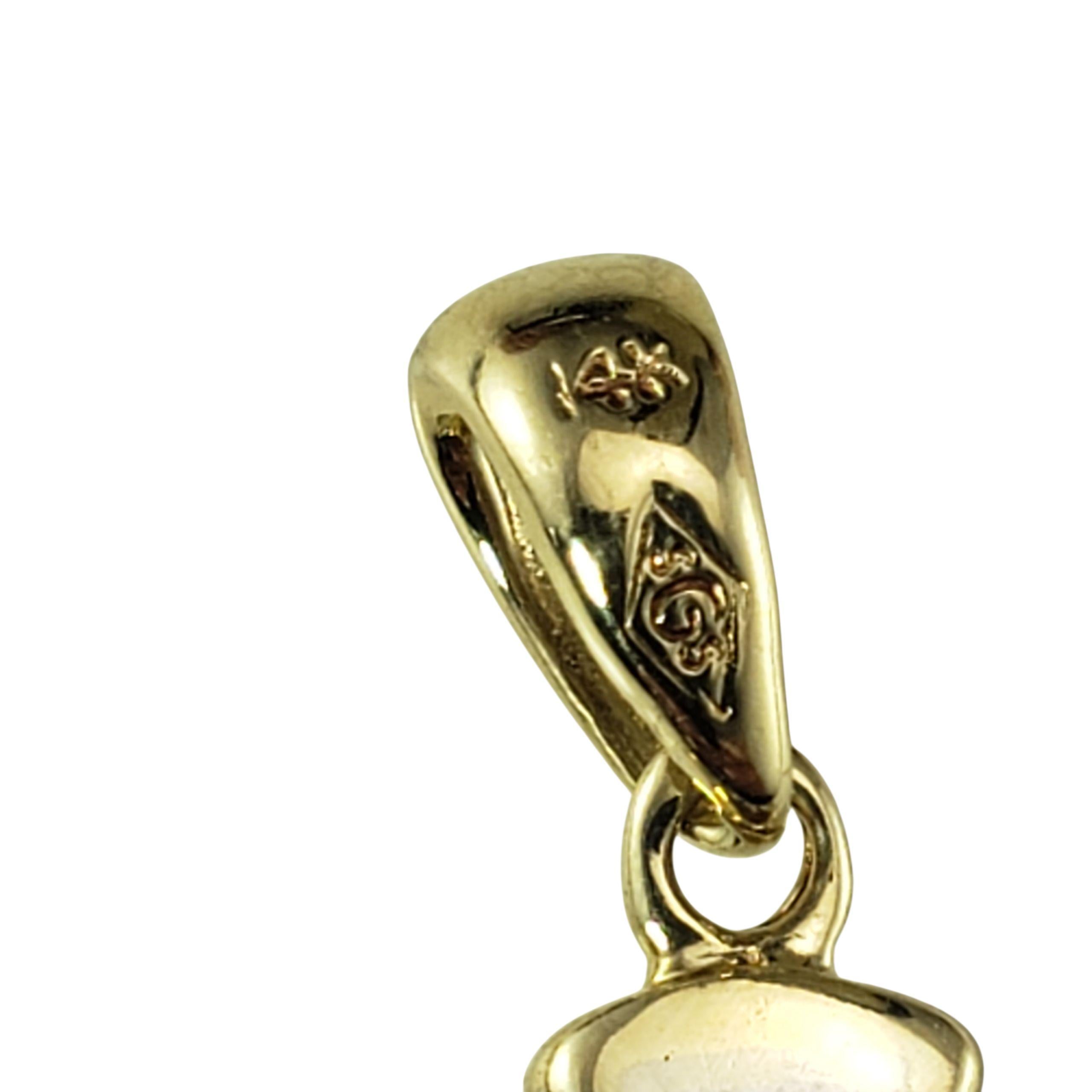 Ciondolo a croce con diamante in oro giallo e bianco 14K #23130 In condizioni buone in vendita a Washington Depot, CT