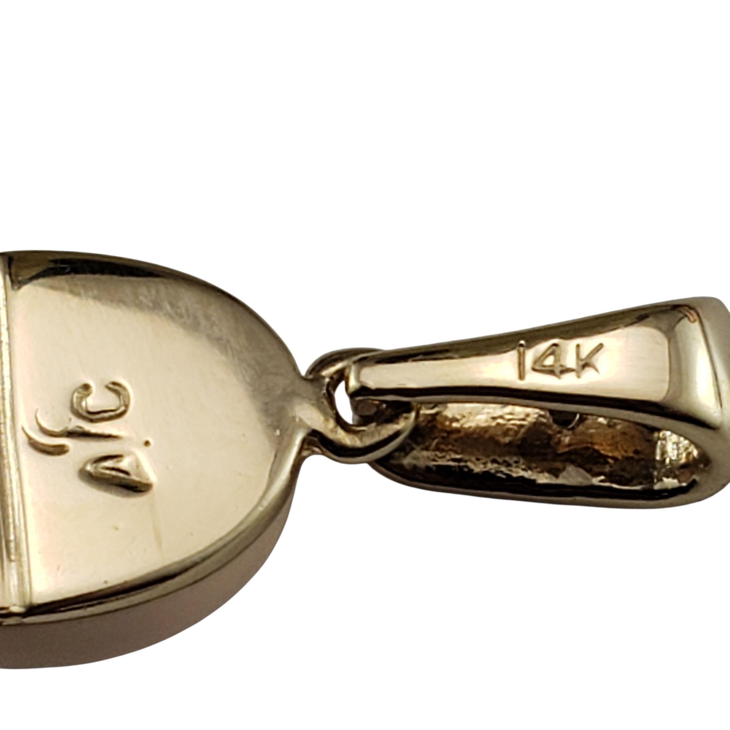 Or jaune et blanc 14K Diamant émail breloque chaussure bébé #23116 Pour femmes en vente