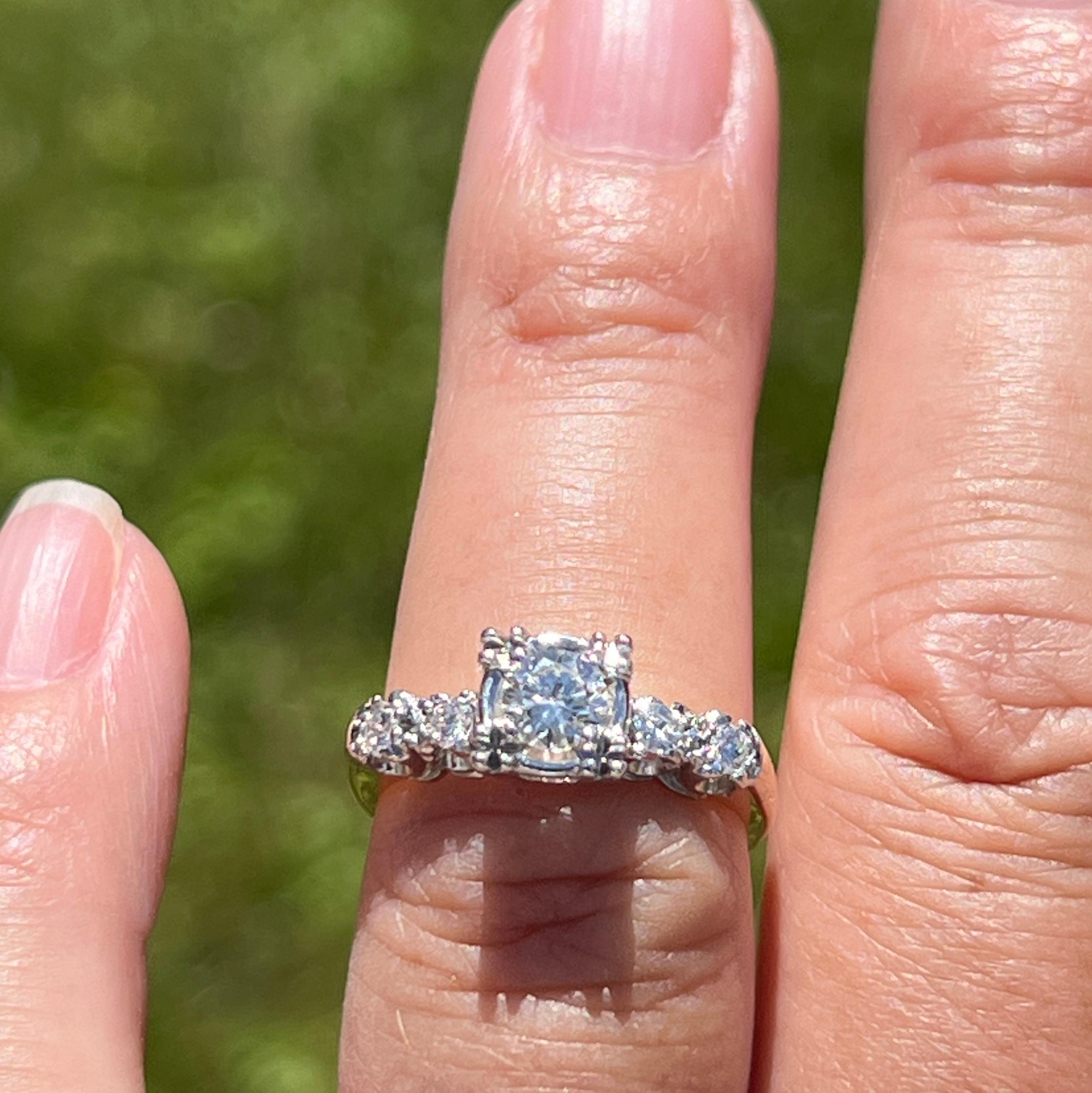 Brilliant Cut 14k Yellow and White Gold Diamond Engagement Ring