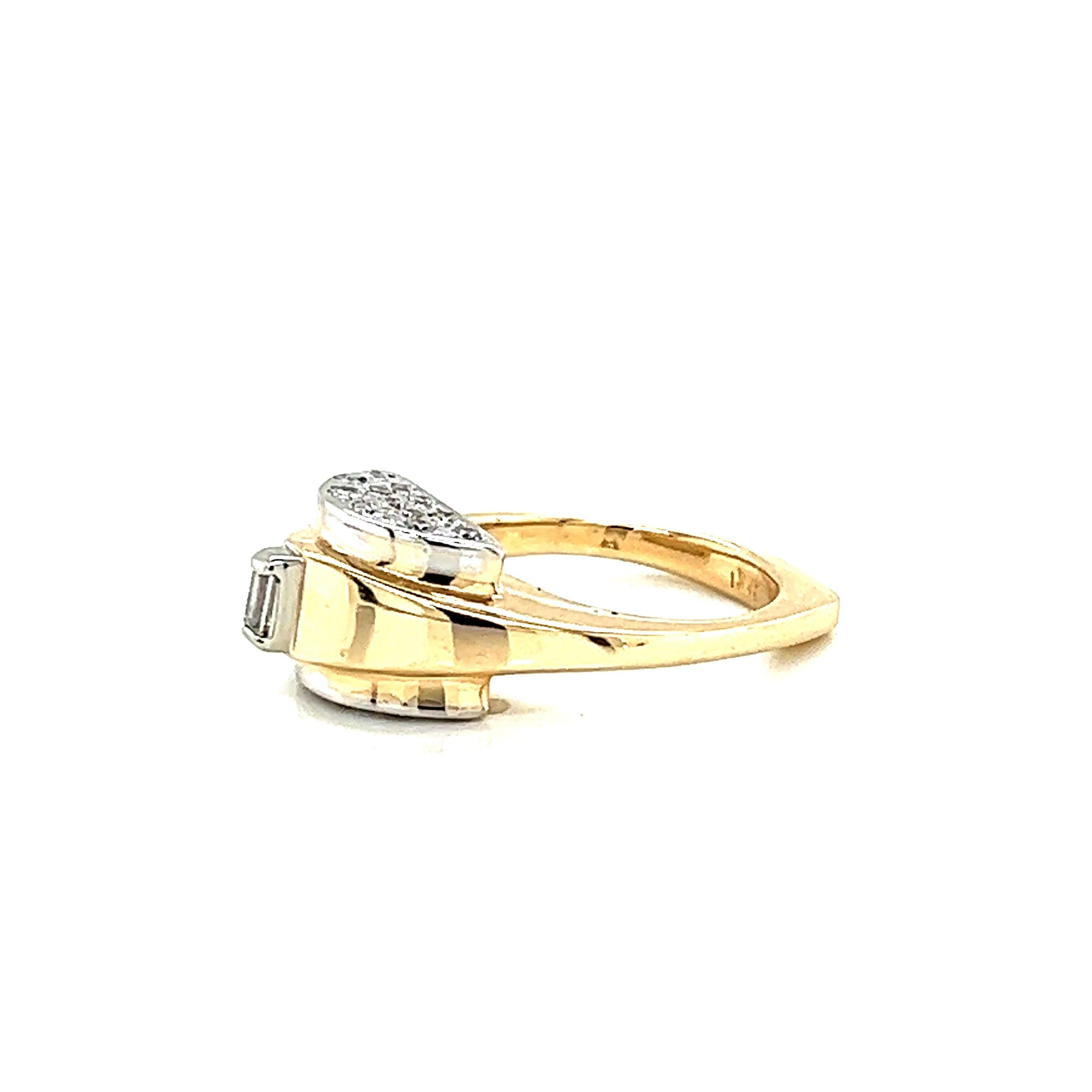 14k yellow and white gold 