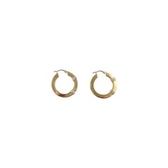 14K Yellow and White Gold Hoop Earrings