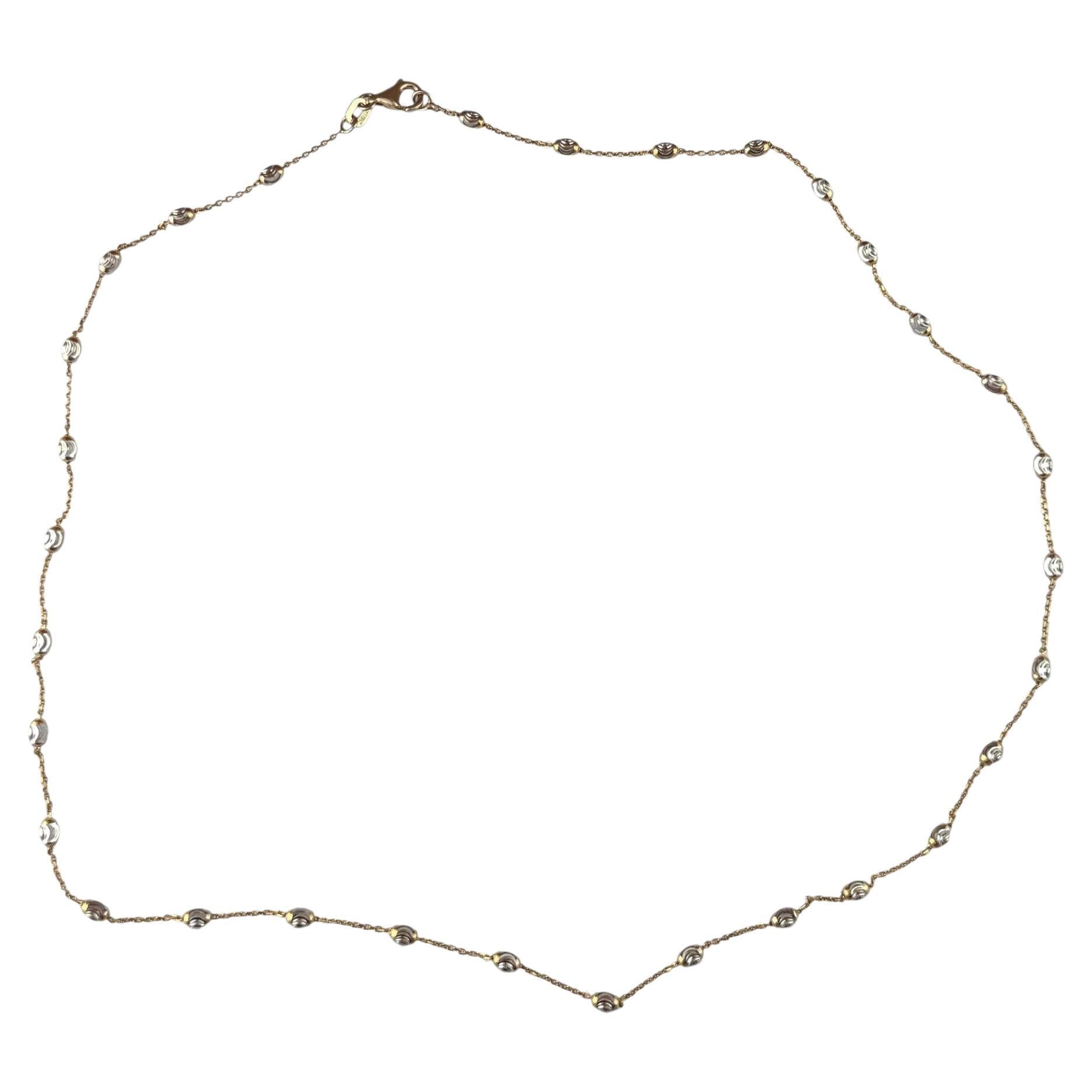 Collana Station in oro giallo e bianco 14K #23642