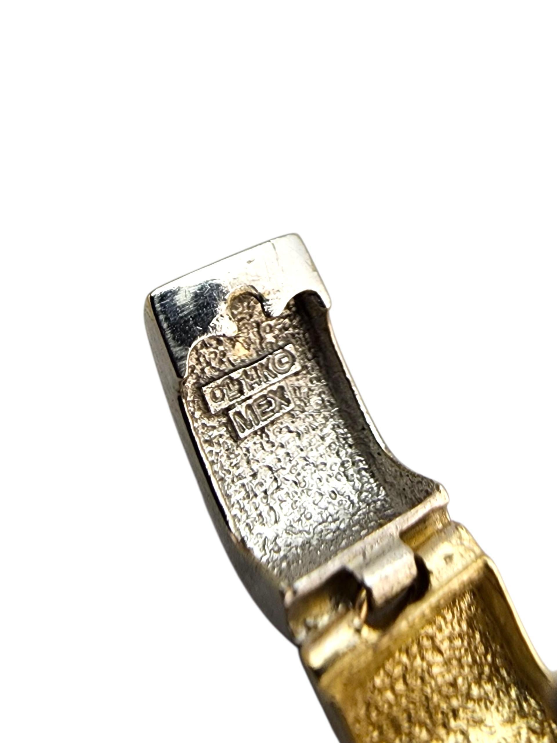 14K Yellow and White Gold Two-Tone Wide Hoop Earrings #22717 For Sale 2