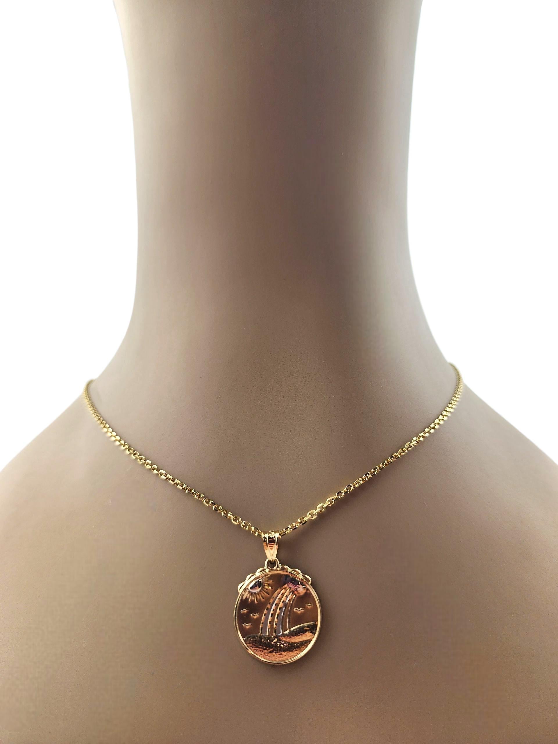 Ciondolo in oro giallo e bianco 14K 