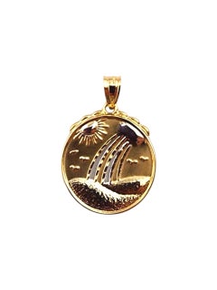 Ciondolo in oro giallo e bianco 14K "With Love All Things Are Possible" (Con l'amore tutto è possibile)