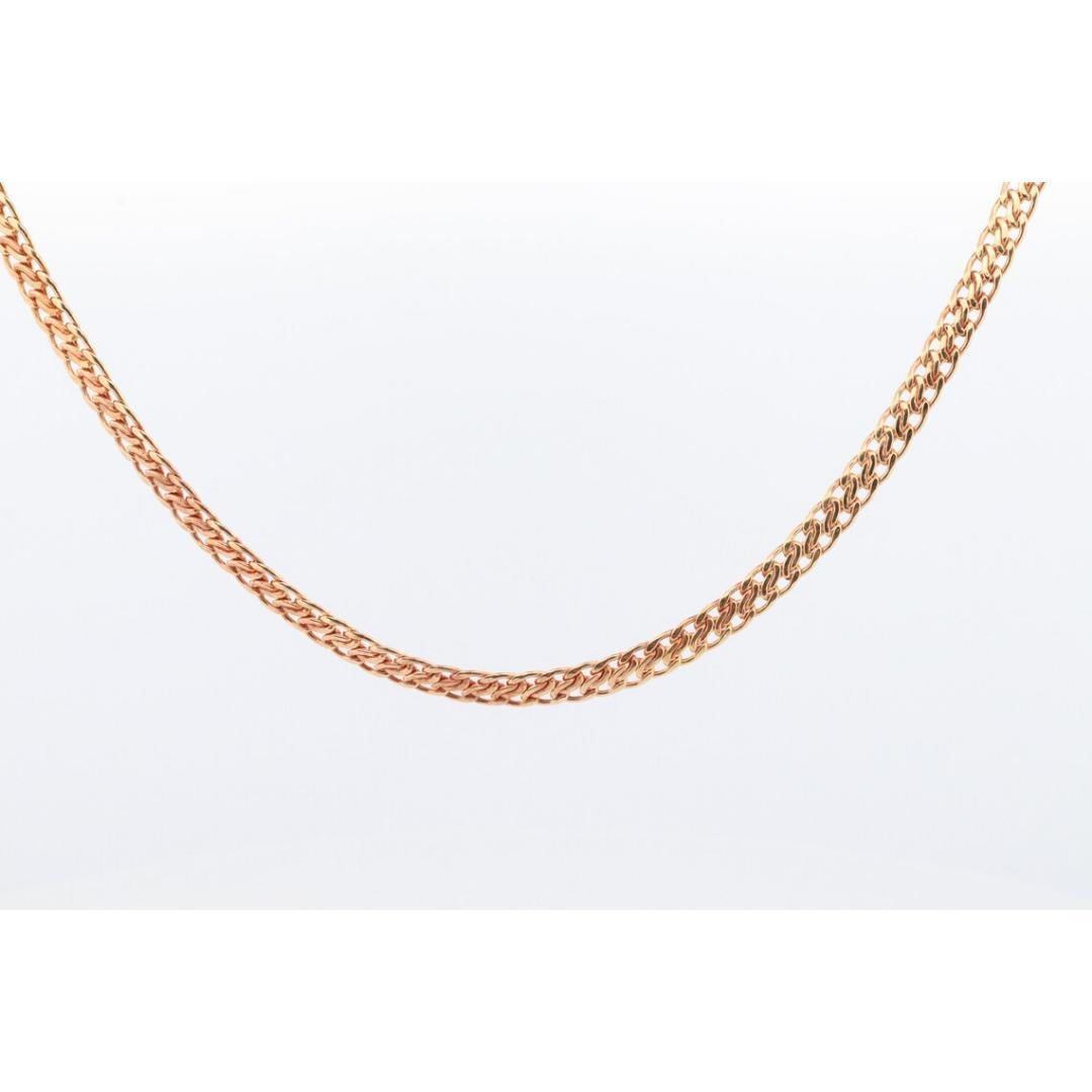 14k Yellow ChainMail Mesh Necklace.Round Clasp Infinity link Yellow gold Italian 7