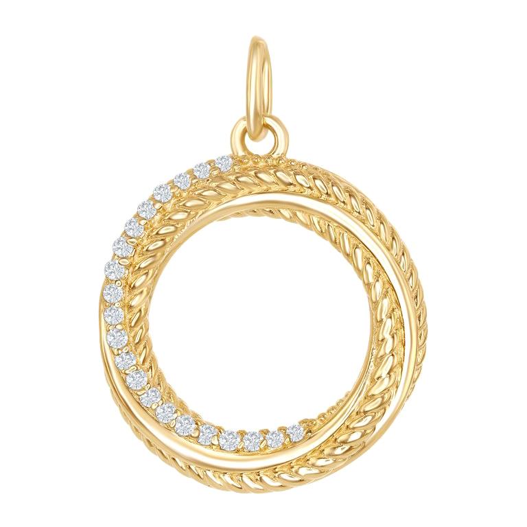 14 Karat Yellow Circle Pendant