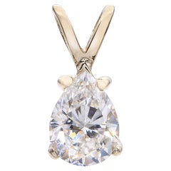 14k Yellow GIA 1.03 H Si2 Pear Diamond Pendant