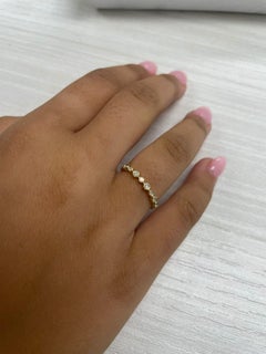 14K Yellow Gold 0.10ct Diamond Band for Her