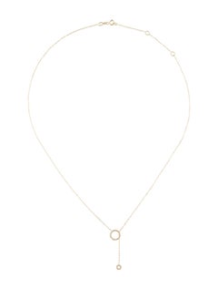 14K Yellow Gold 0.10ct Diamond Dangle Necklace for Her