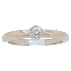 14K Yellow Gold 0.10ct G-SI1 Round Cut Diamond Solitaire Engagement Ring 6