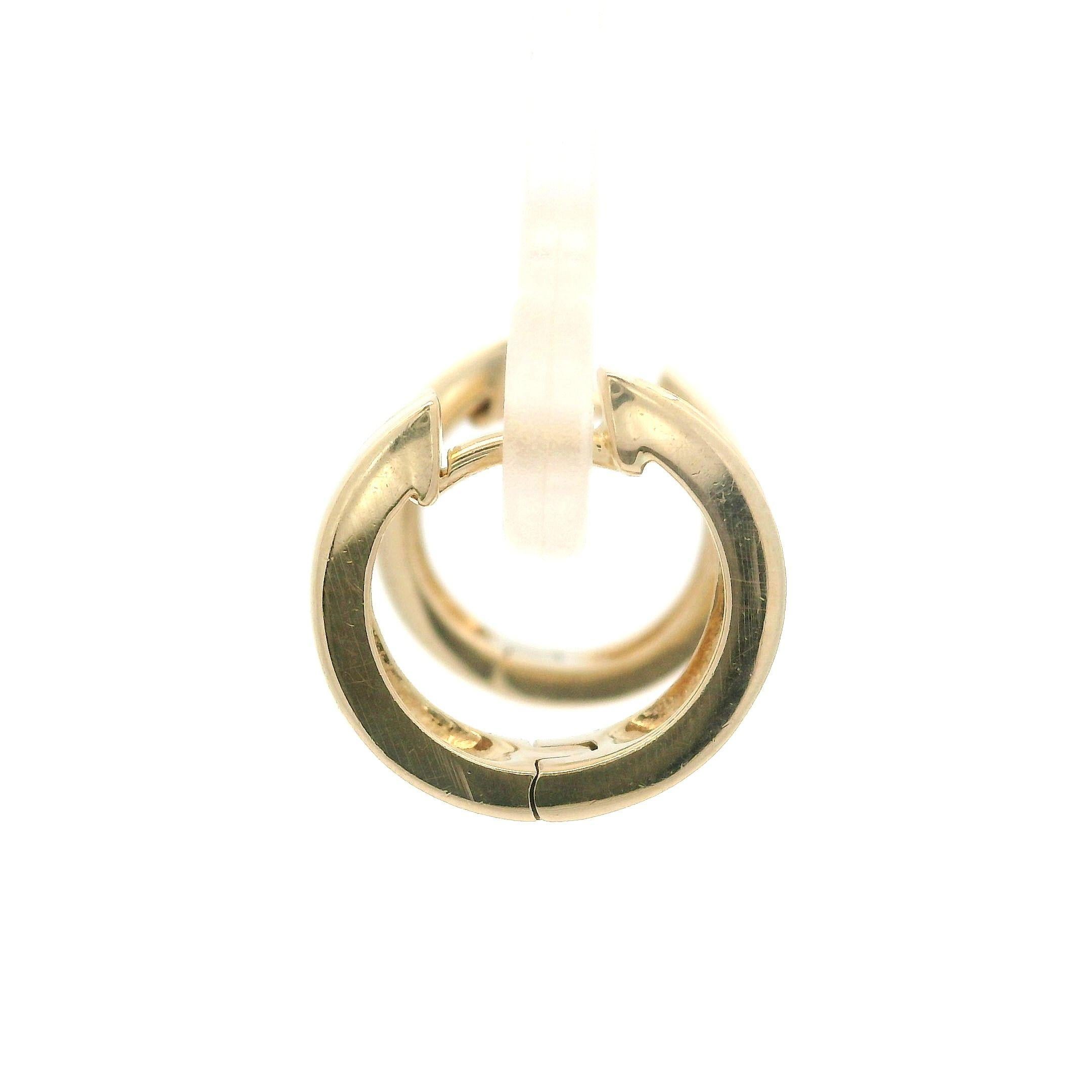 Boucles d'oreilles Petite Huggie en or jaune 14k 0.15ctw Diamond Single Cut Dual Row en vente 1