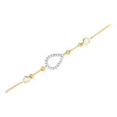 14K Yellow Gold 0.16ct Diamond Bracelet