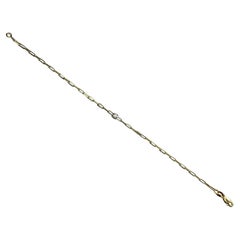 Bracciale A Link in oro giallo 14K con diamante 0.16CT PAPER CLIP