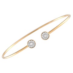 Armreif aus 14 Karat Gelbgold mit 0,17 Karat Diamanten