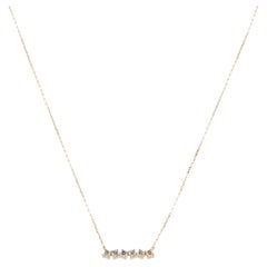 14K Yellow Gold 0.18 Carat Diamond Pendant Necklace