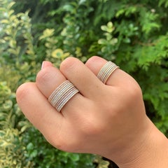 14 Karat Yellow Gold 0.18 Carat Diamond Stackable Eternity Band