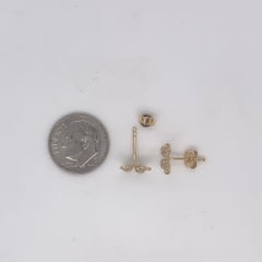 14K Yellow Gold 0.20 Carat Diamond Butterfly Earrings