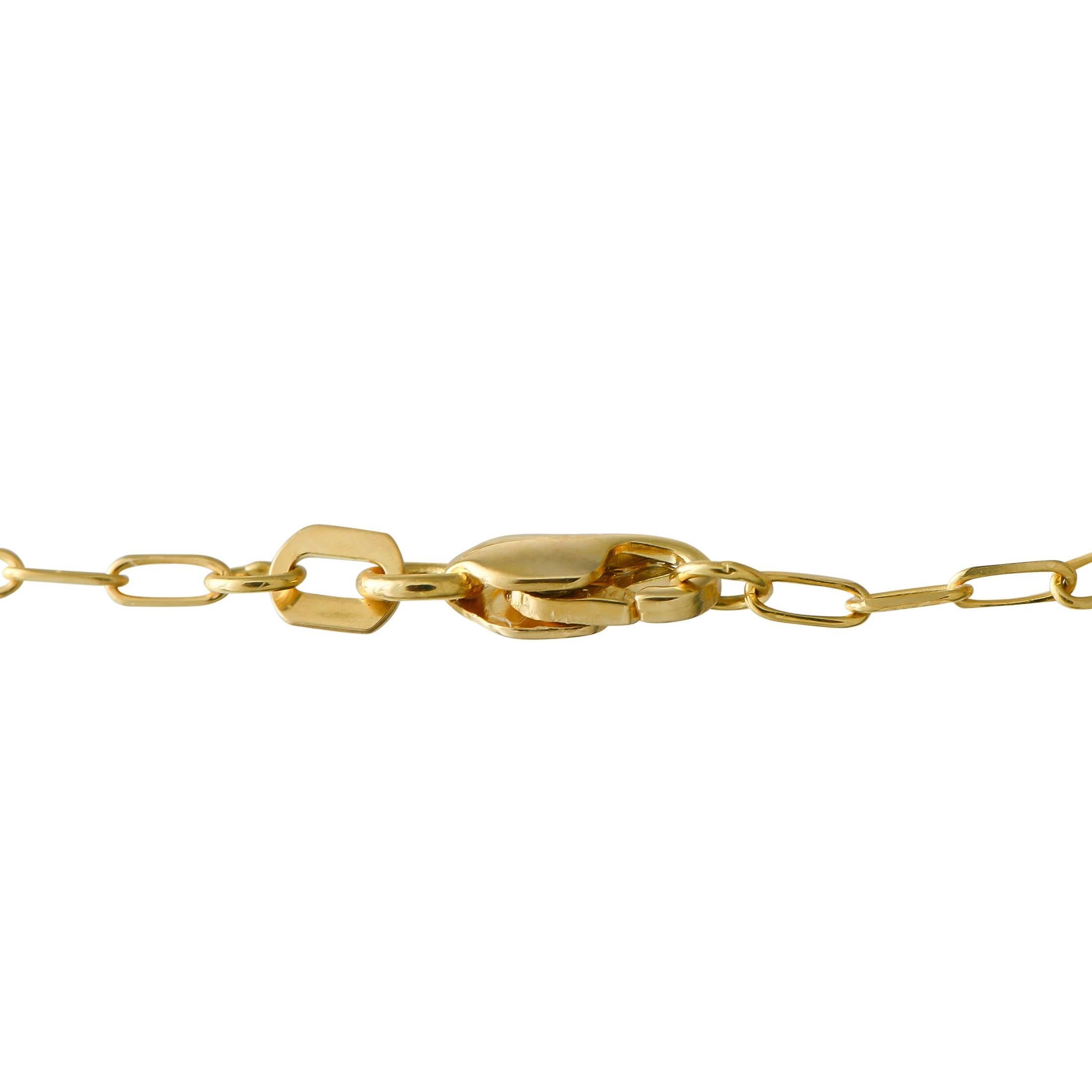Round Cut 14K Yellow Gold 0.20ct Diamond Bracelet For Sale