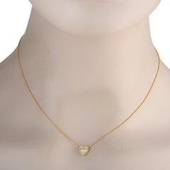 14K Yellow Gold 0.20ct Diamond Heart Necklace