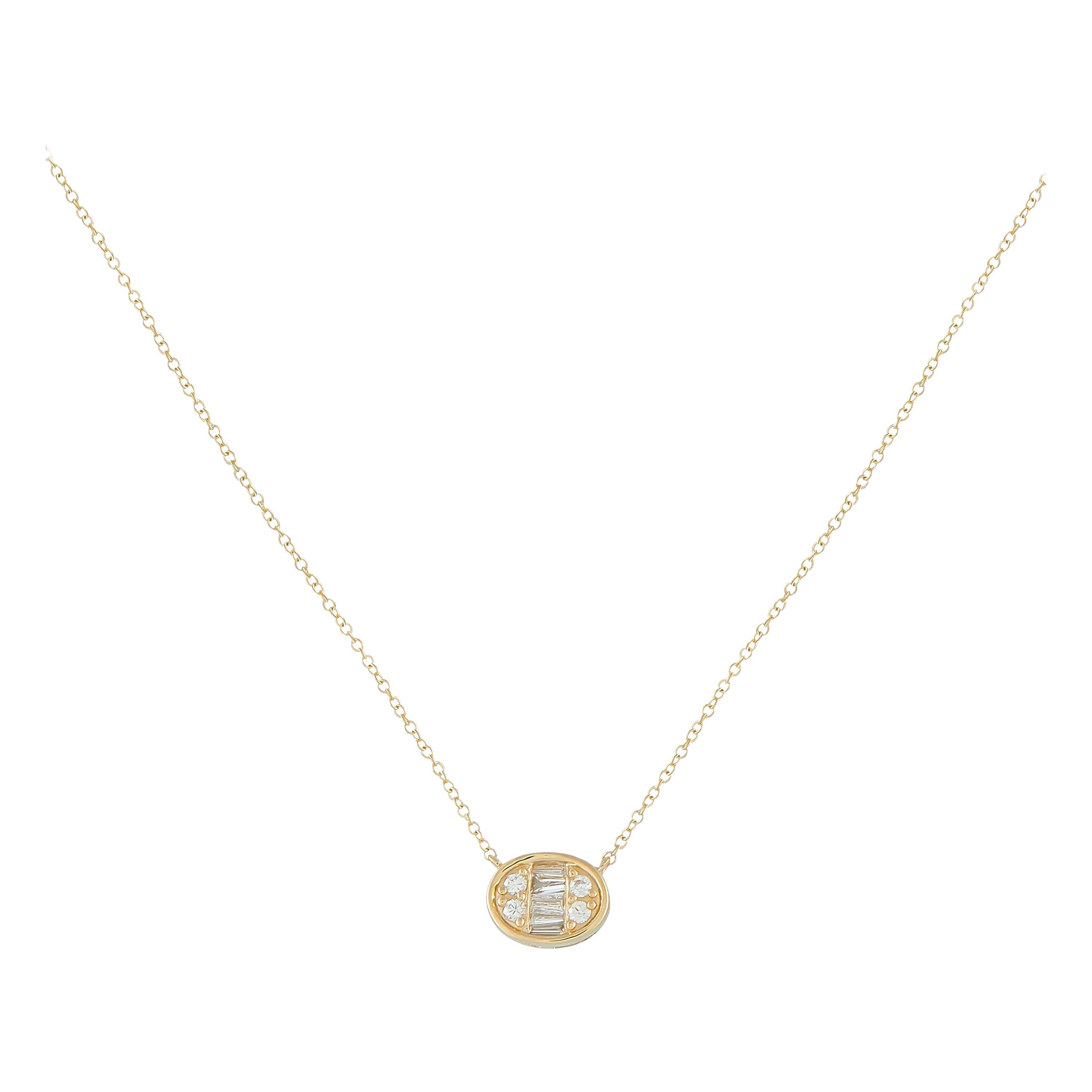 Collana in oro giallo 14K con diamanti da 0,20 carati  PN16829-Y