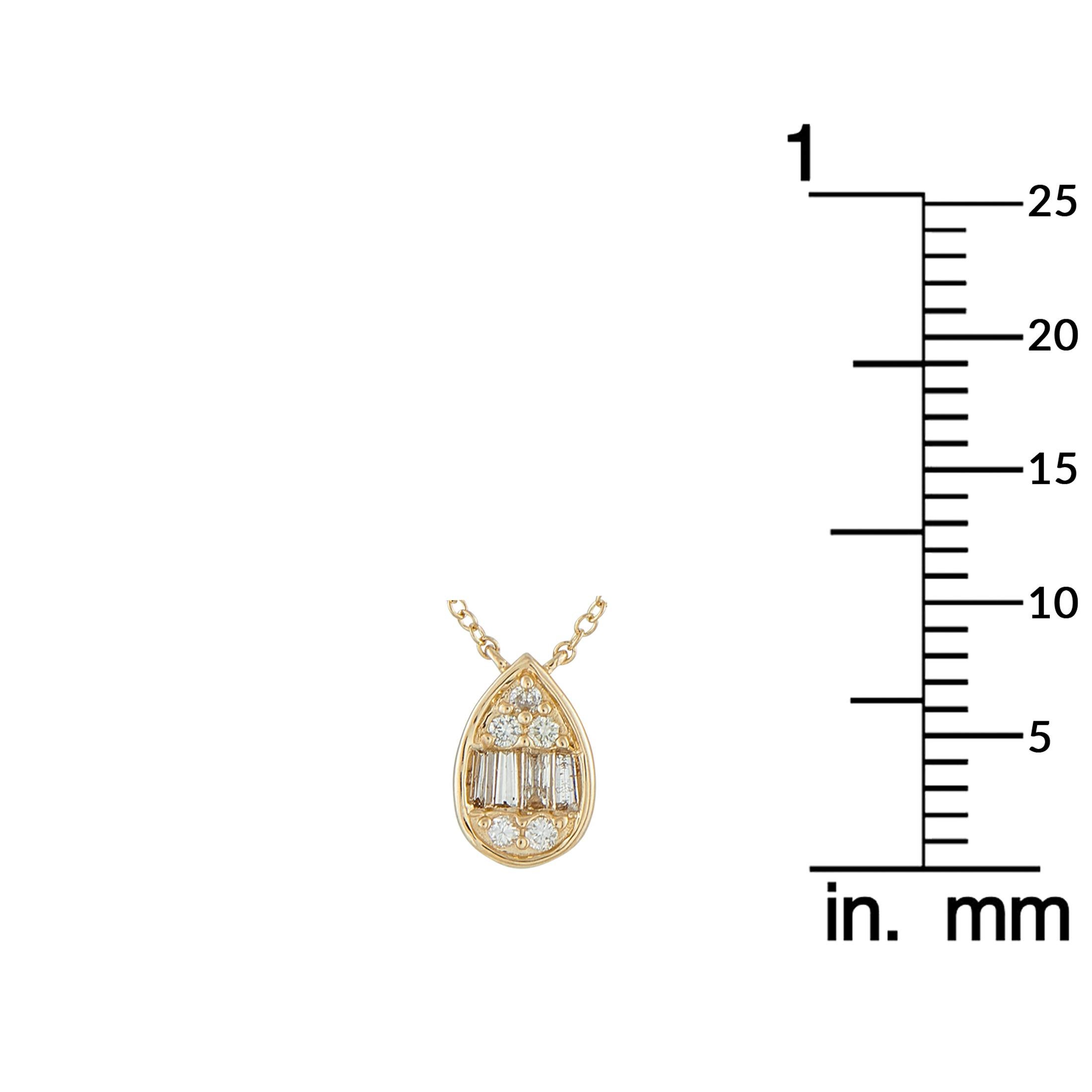 14K Yellow Gold 0.20ct Diamond Necklace PN16831 im Zustand „Neu“ im Angebot in Southampton, PA