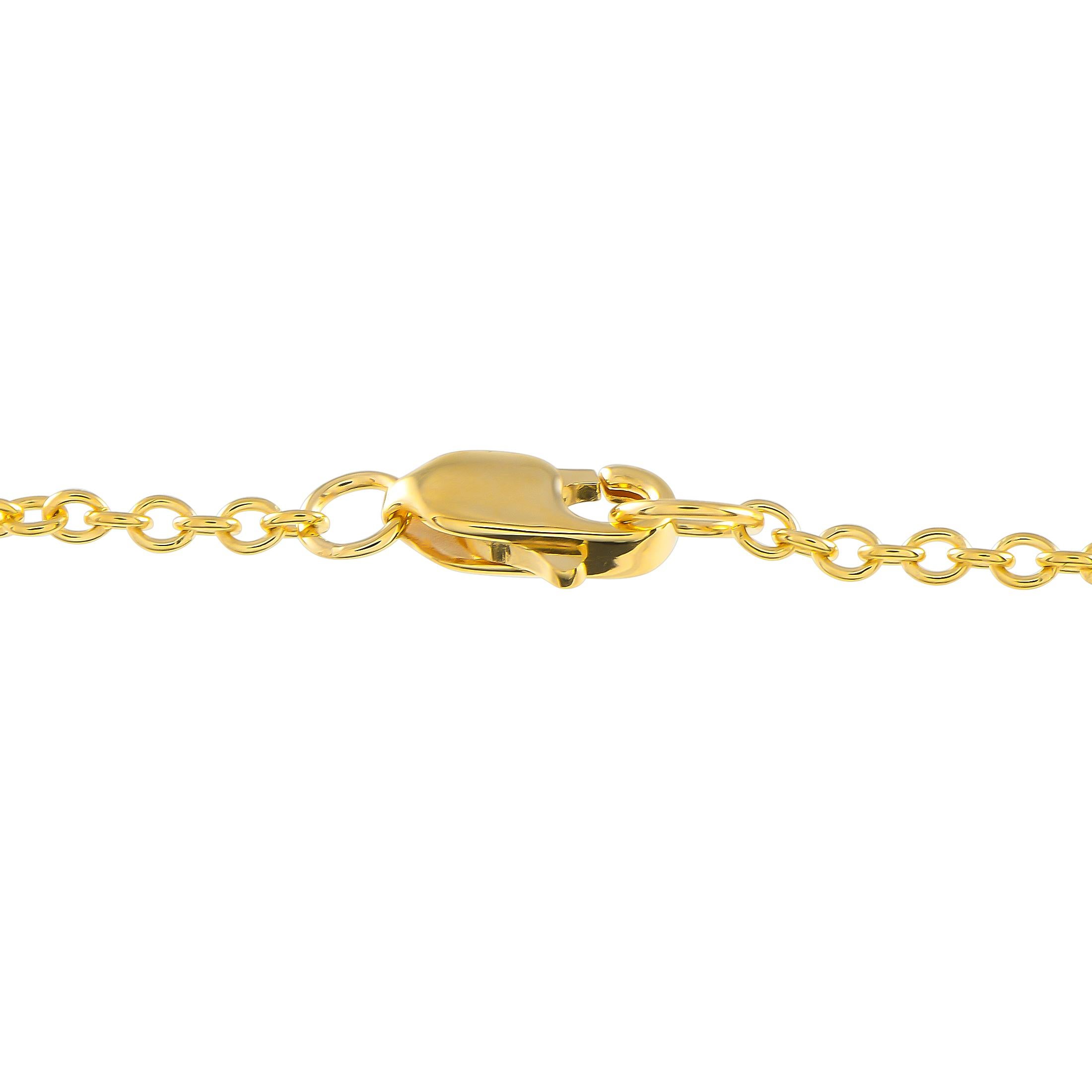 Round Cut 14K Yellow Gold 0.22ct Diamond Bracelet For Sale