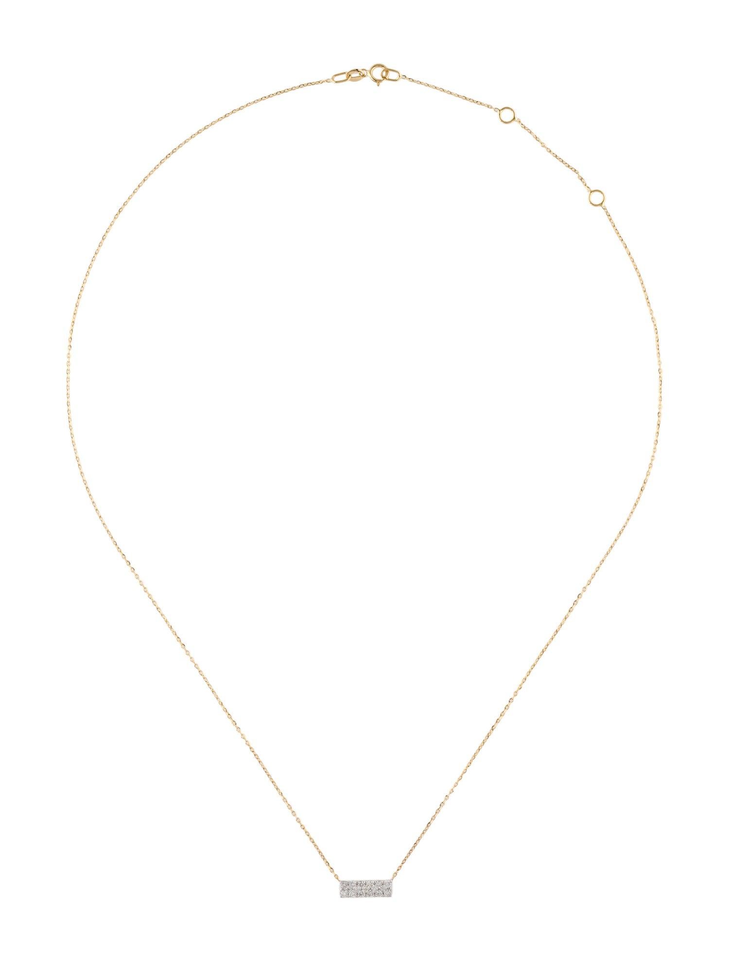 Contemporary 14k Yellow Gold 0.23 Carat Diamond Necklace For Sale