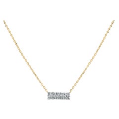 14k Yellow Gold 0.23 Carat Diamond Necklace