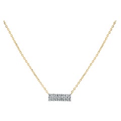 14 Karat Gelbgold 0,23 Karat Diamant-Halskette