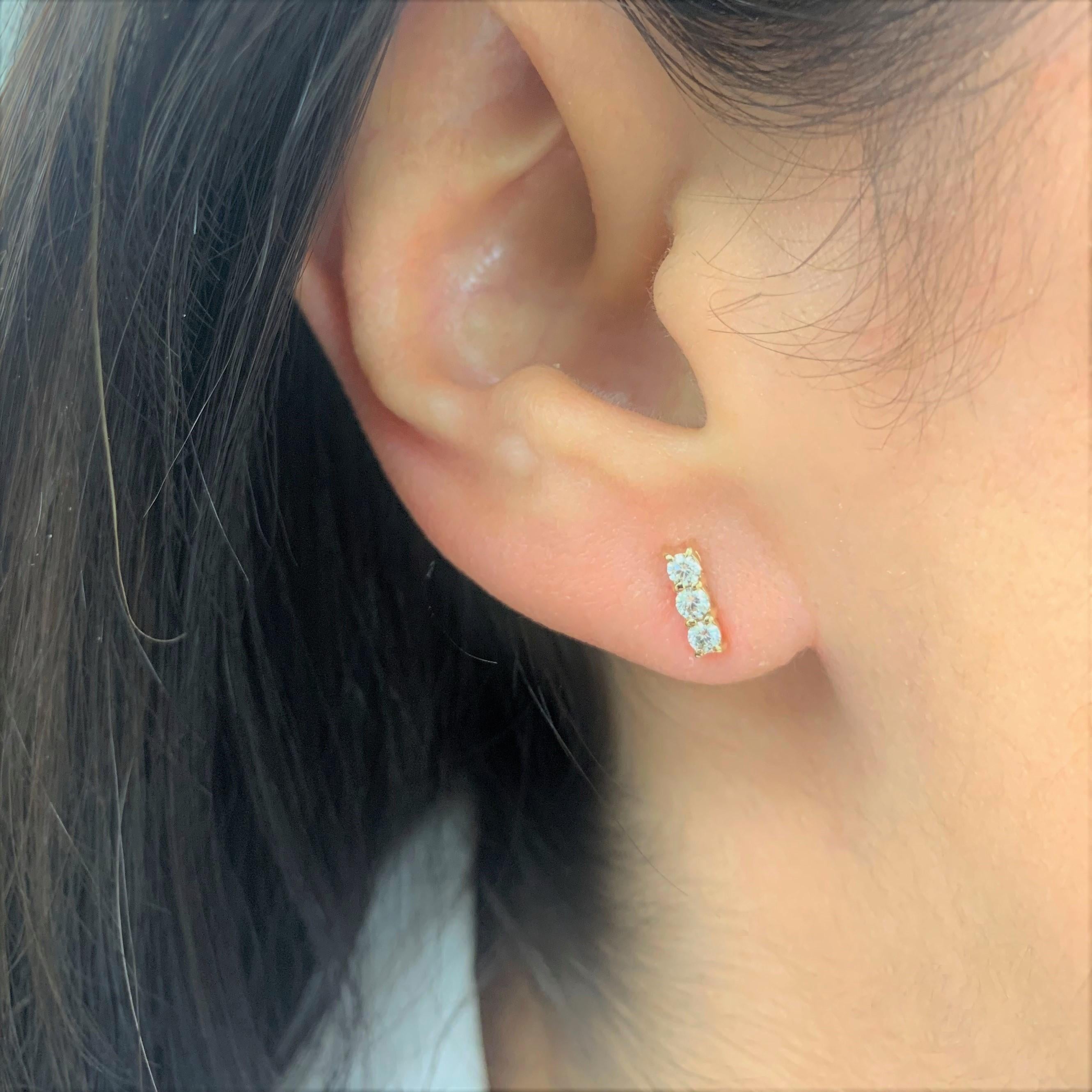 diamond bar earrings