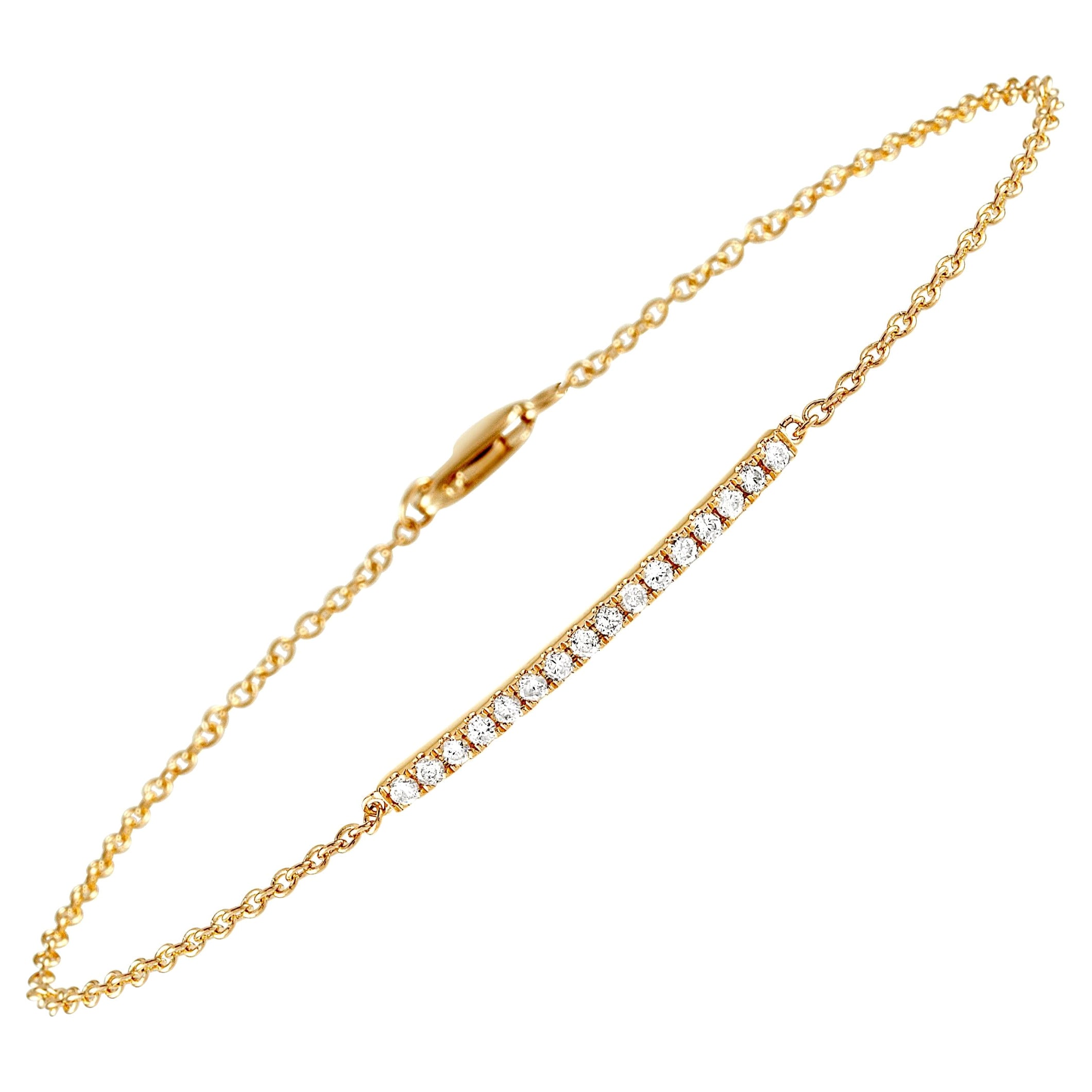 Bracciale in oro giallo 14K con diamanti da 0,25 carati