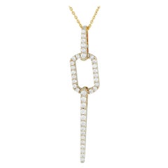 14K Yellow Gold 0.25ct Diamond Geometric Necklace PN16230-Y