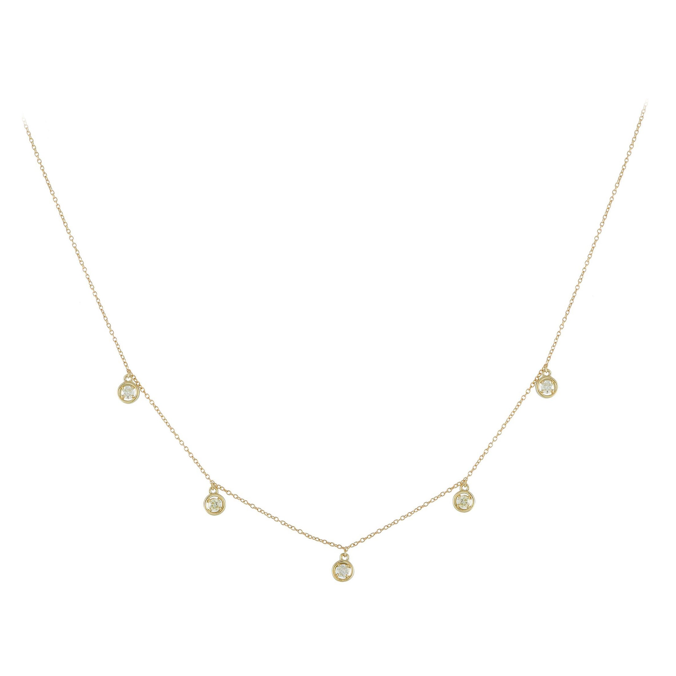 14K Yellow Gold 0.25ct Diamond Necklace NK02083-Y