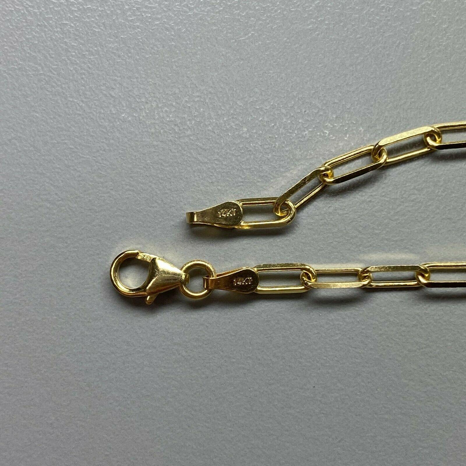 Moderne Bracelet à maillons en or jaune 14 carats avec diamants 0,25 carat et clip en papier en vente