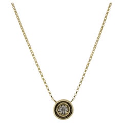 Collana con ciondolo a stazione in oro giallo 14K da 0,25 ct.