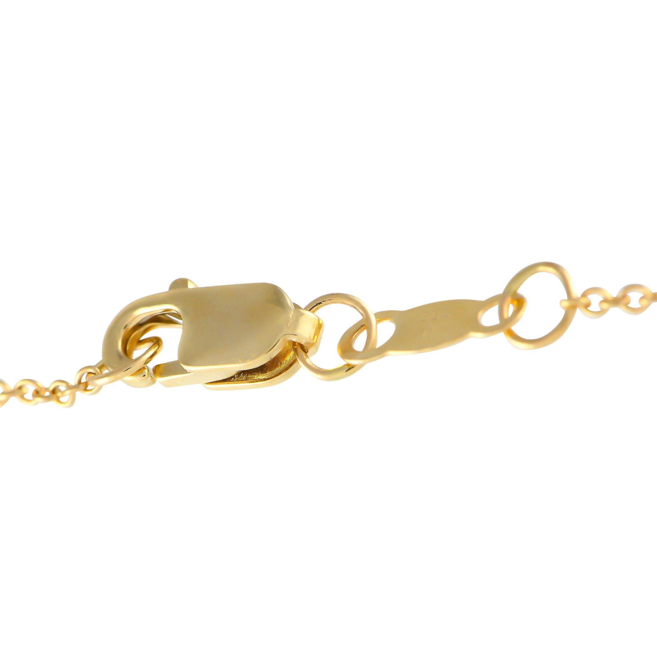 14K Gelbgold 0,25 Karat Diamant Quatrefoil-Armband BR09875-Y (Rundschliff)