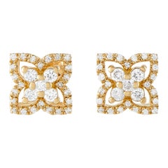 14K Yellow Gold 0.25ct Diamond Quatrefoil Stud Earrings ER29885-Y