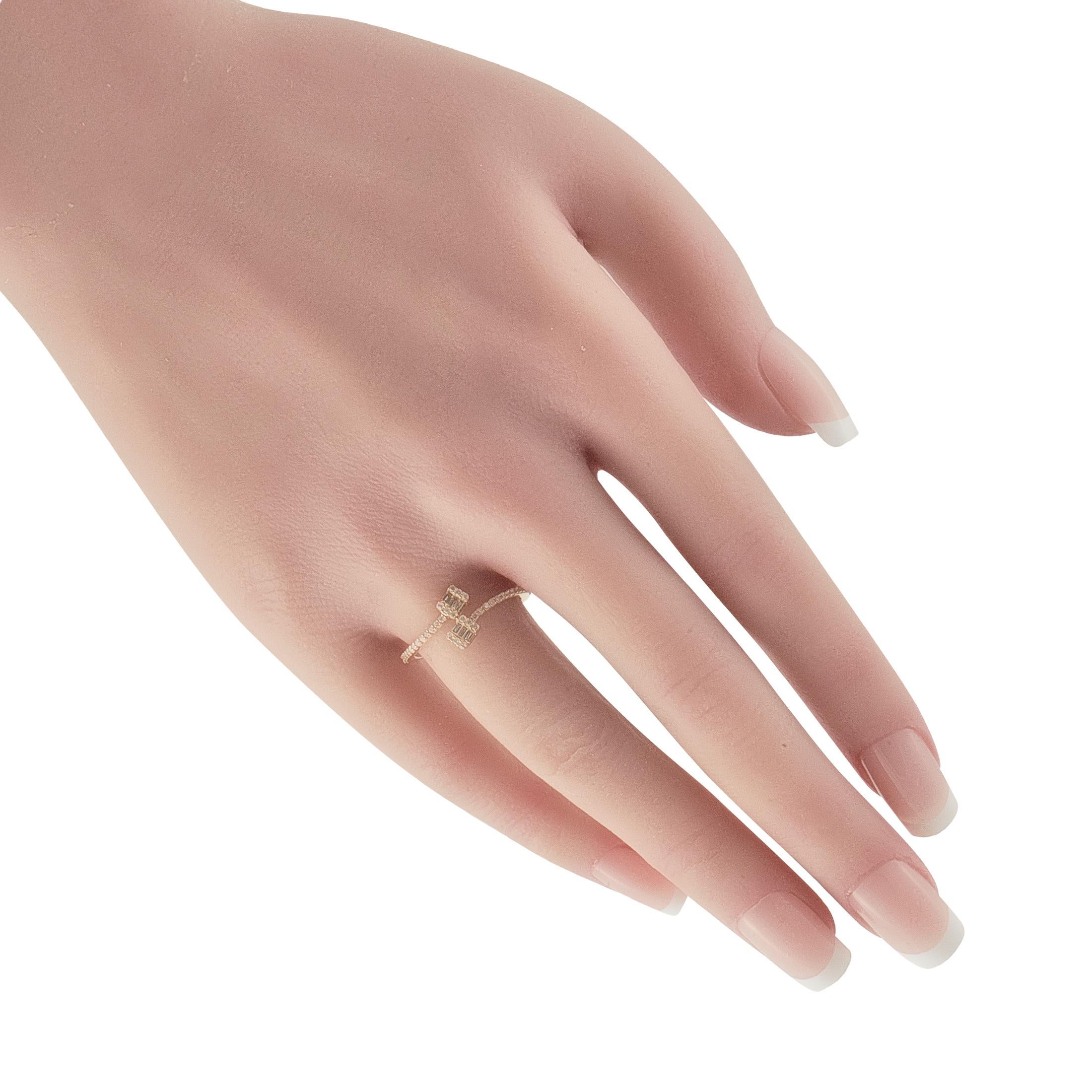 Taglio rotondo 14K Yellow Gold 0.25ct Diamond Ring RN33642-Y in vendita