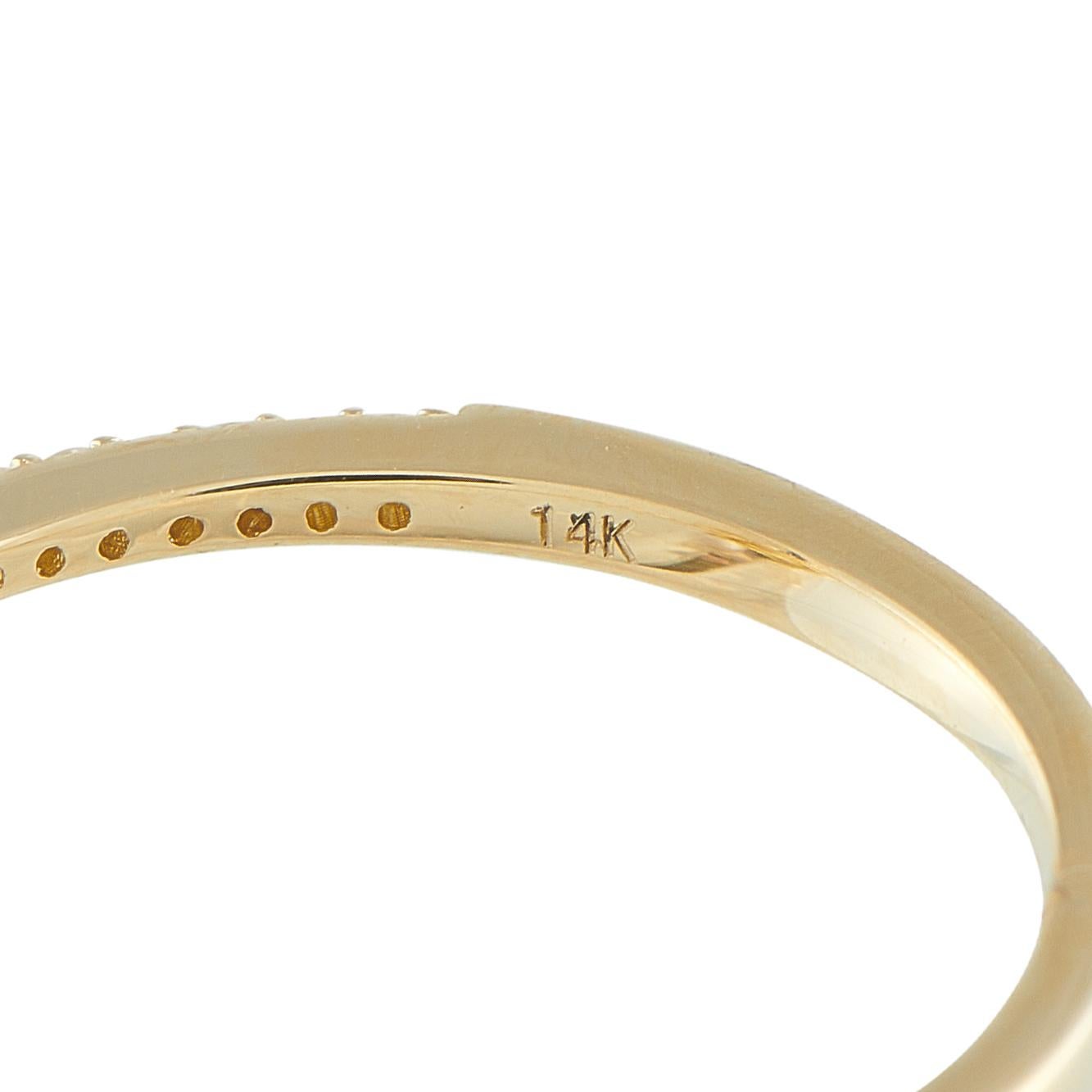 14K Yellow Gold 0.25ct Diamond Ring RN33642-Y In condizioni Nuovo in vendita a Southampton, PA