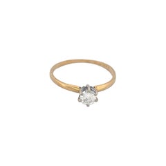 14K Yellow gold 0.25CT E VS2 Engagement Ring