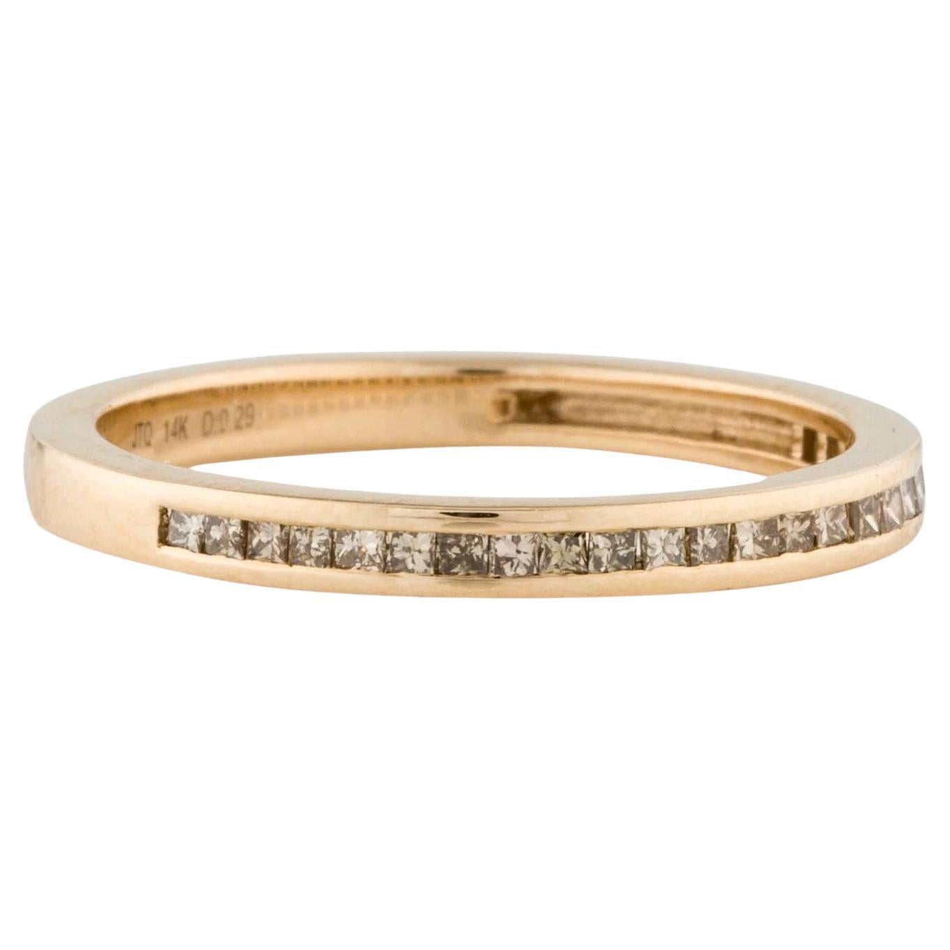 14K Yellow Gold 0.29ctw Diamond Band, Size 8 For Sale