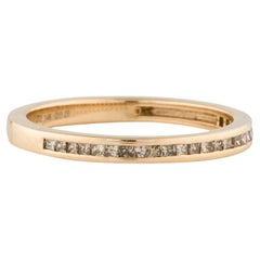 Fascia in oro giallo 14K con diamante da 0,29 carati, misura 8