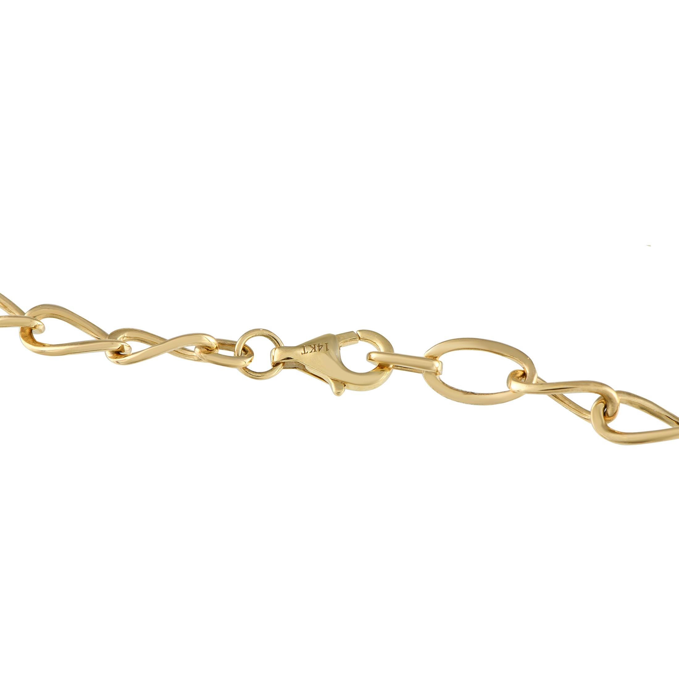 Round Cut 14K Yellow Gold 0.30 ct Diamond Star of David Bracelet For Sale
