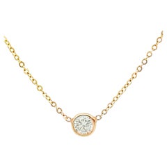 14K Gelbgold 0,33 Karat Diamant Dot Dot Halskette